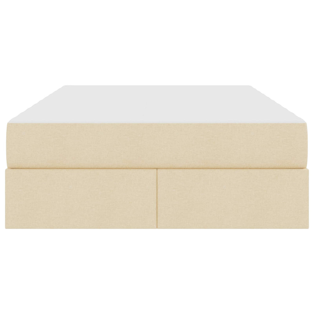 Seng med opbevaring og madras Creme 120 x 190 cm Polyester