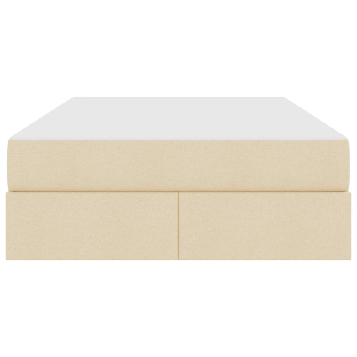 Seng med opbevaring og madras Creme 120 x 190 cm Polyester