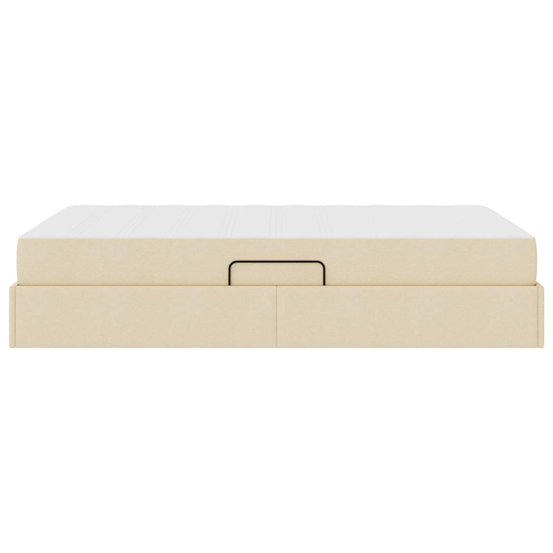 Seng med opbevaring og madras Creme 120 x 190 cm Polyester