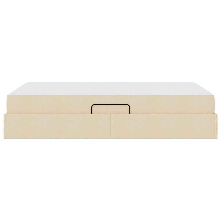 Seng med opbevaring og madras Creme 120 x 190 cm Polyester