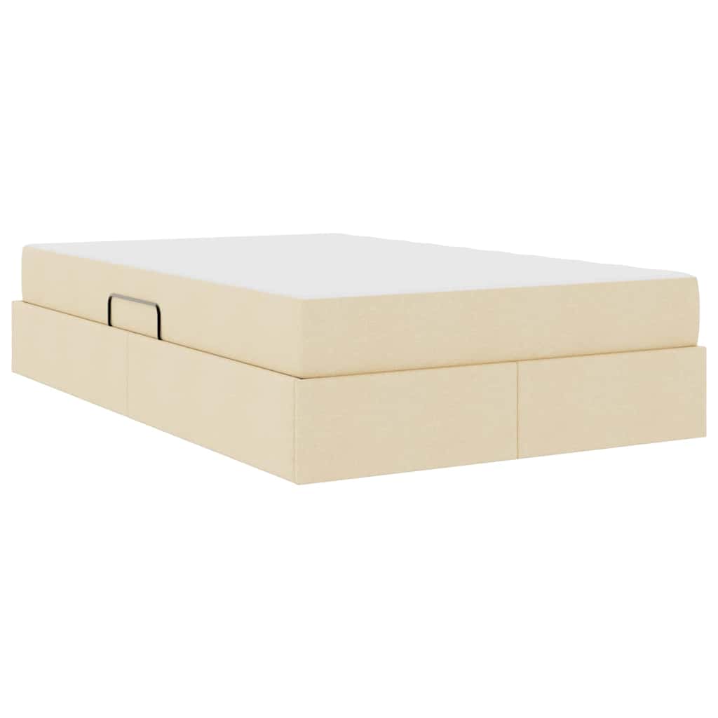 Seng med opbevaring og madras Creme 120 x 200 cm Polyester