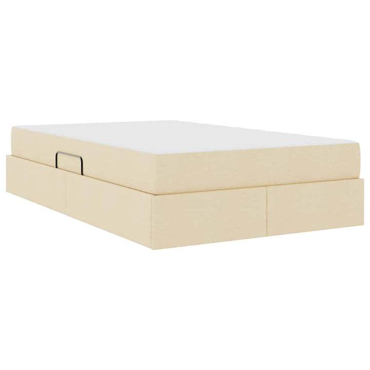 Seng med opbevaring og madras Creme 120 x 200 cm Polyester