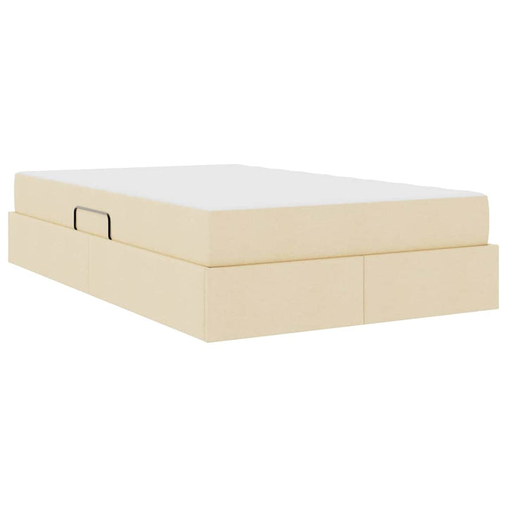 Seng med opbevaring og madras Creme 120 x 200 cm Polyester