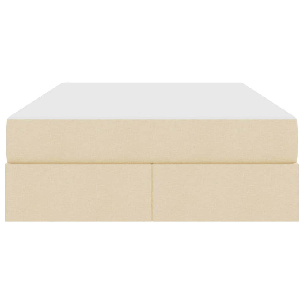 Seng med opbevaring og madras Creme 120 x 200 cm Polyester