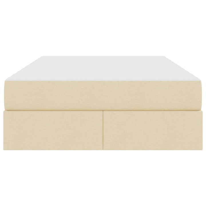 Seng med opbevaring og madras Creme 120 x 200 cm Polyester