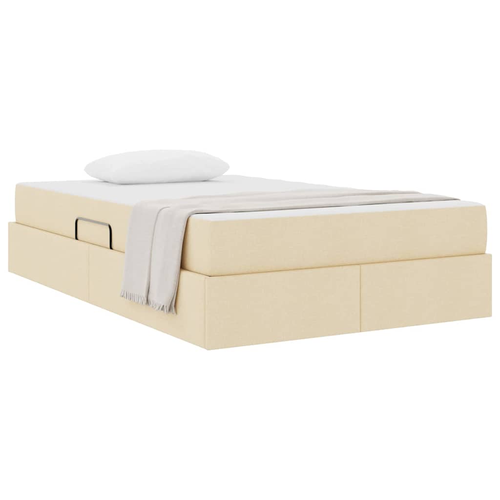 Seng med opbevaring og madras Creme 120 x 200 cm Polyester
