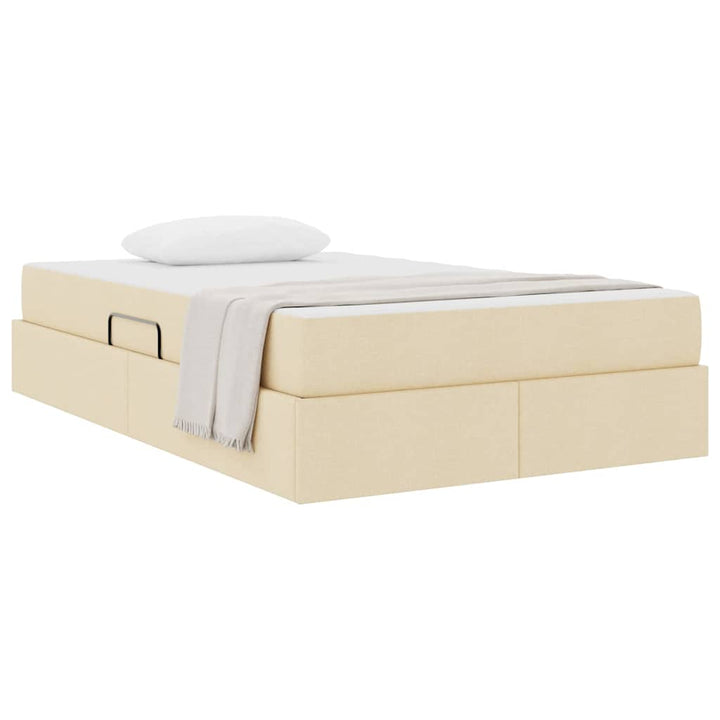 Seng med opbevaring og madras Creme 120 x 200 cm Polyester