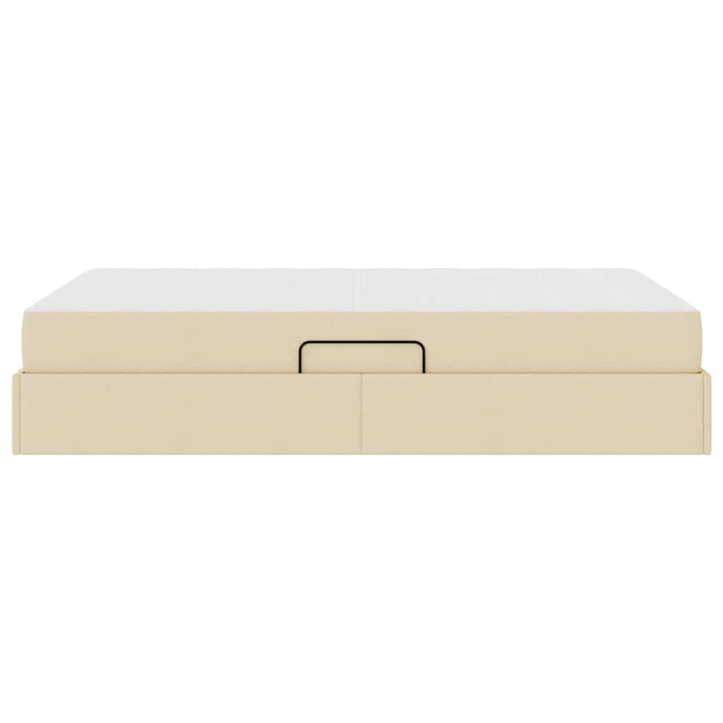 Seng med opbevaring og madras Creme 120 x 200 cm Polyester