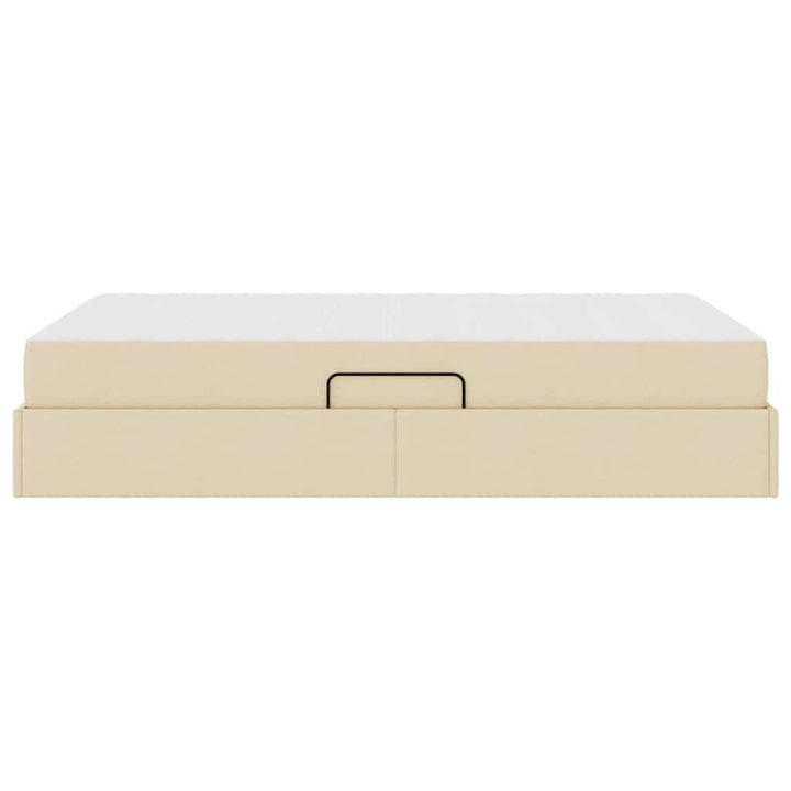 Seng med opbevaring og madras Creme 120 x 200 cm Polyester