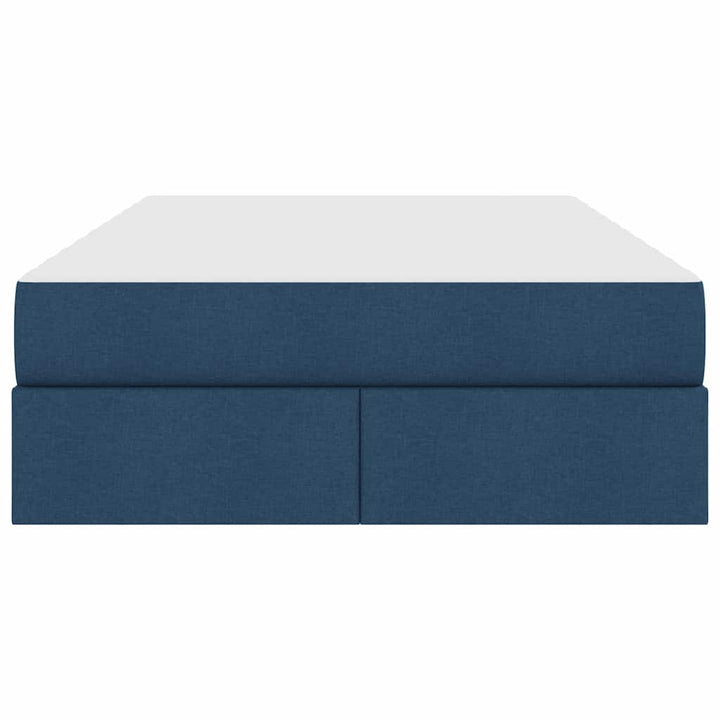 Seng med opbevaring og madras Blå 120 x 200 cm Polyester