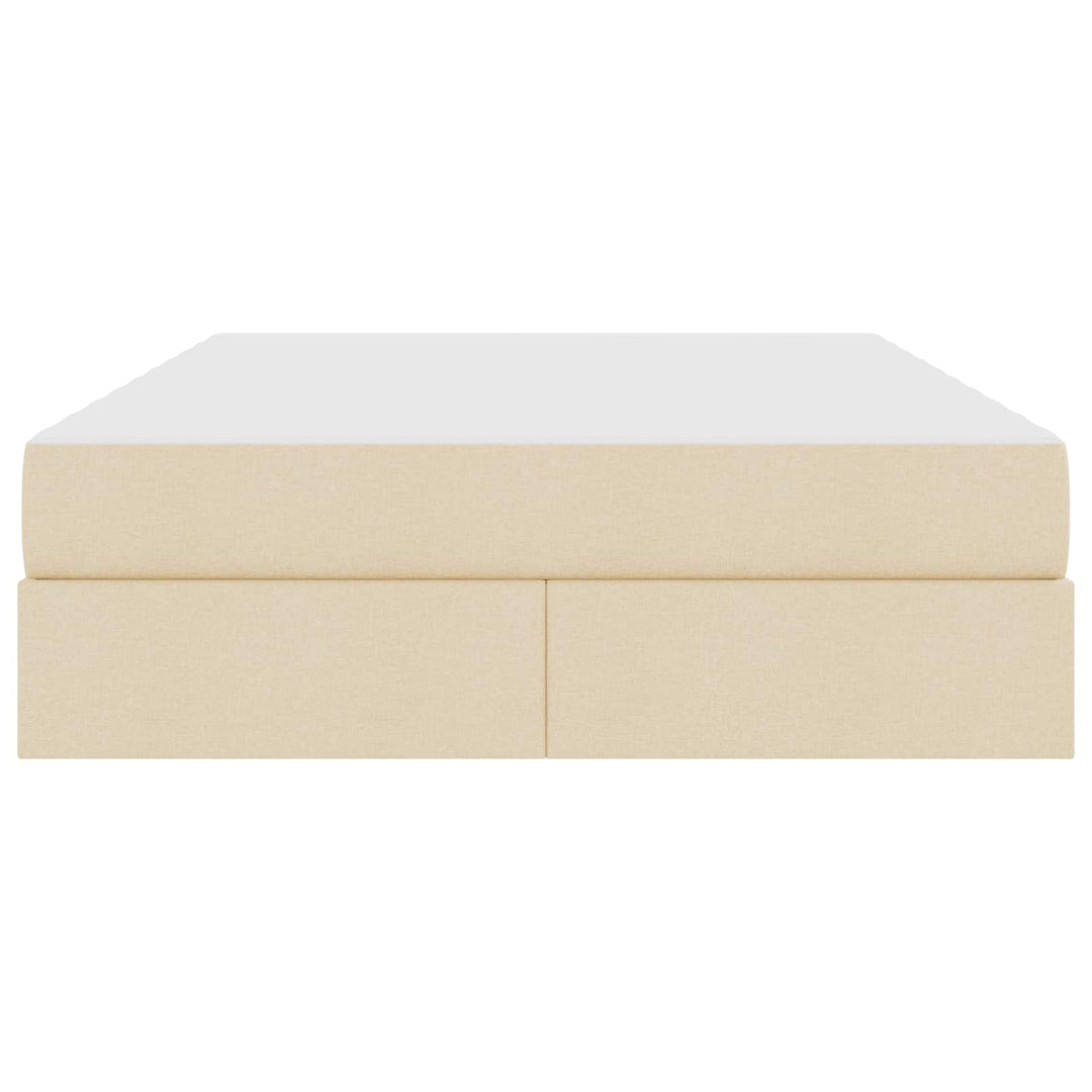 Seng med opbevaring og madras Creme 140 x 190 cm Polyester