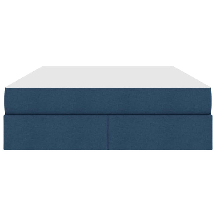 Seng med opbevaring og madras Blå 140 x 190 cm Polyester