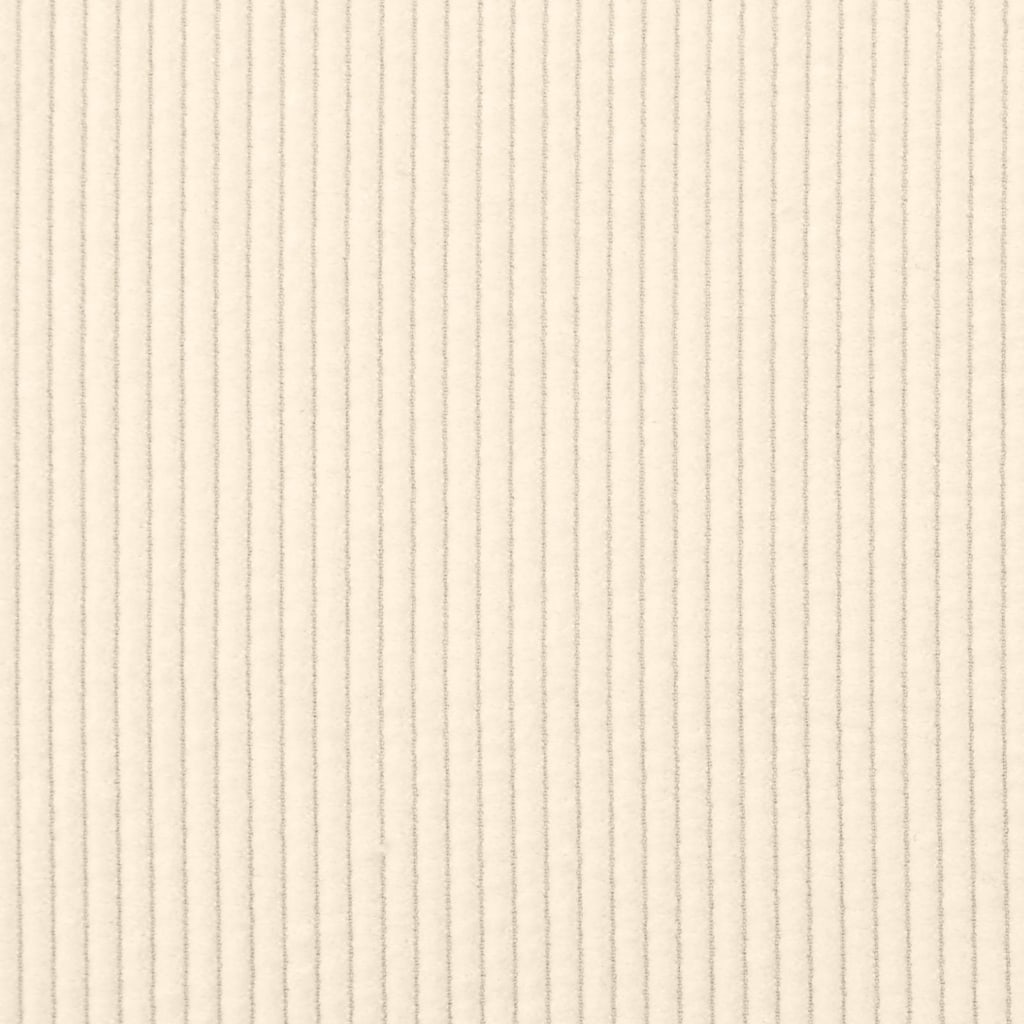 Spisebordsstole med hjul 2 stk. Corduroy stof Creme