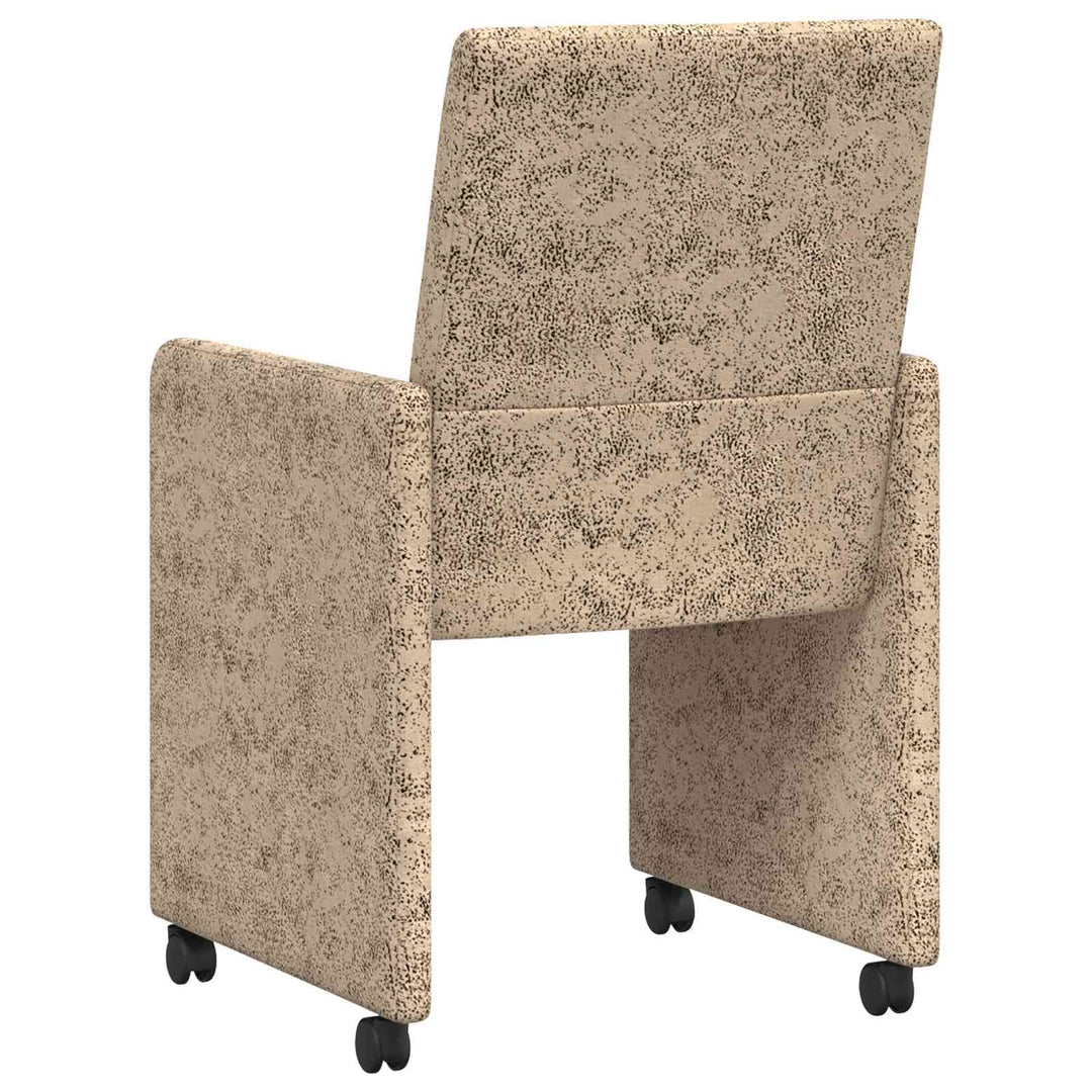 Spisebordsstole med hjul med hjul 2 pcs Lysegrå 57 x 66 x 94 cm