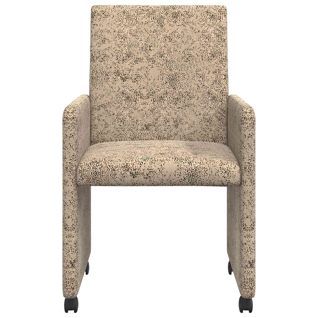 Spisebordsstole med hjul med hjul 2 pcs Lysegrå 57 x 66 x 94 cm