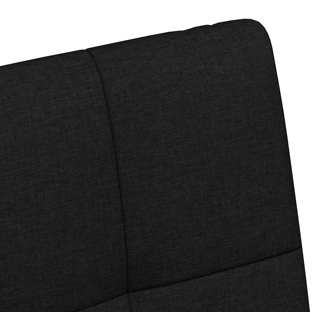 Spisebordsstole med hjul 2 pcs Sort 58 x 65 x 94 cm Stof