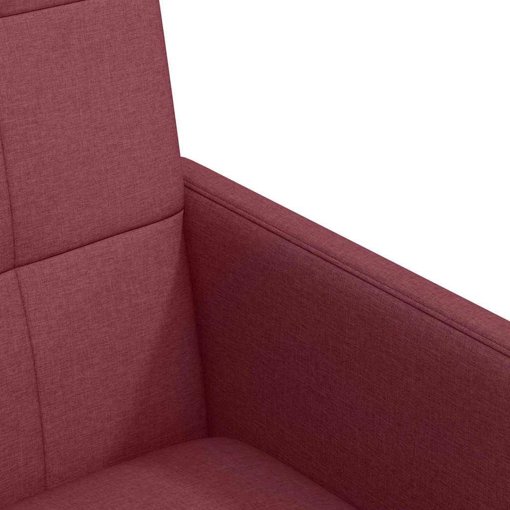 Spisebordsstole med hjul 2 pcs Vinrød 58 x 65 x 94 cm Stof