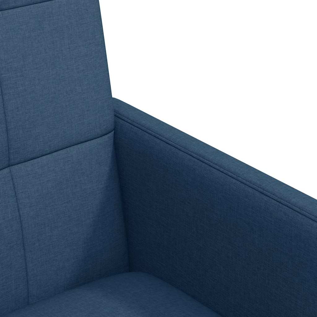 Spisebordsstole med hjul 2 pcs Blå 58 x 65 x 94 cm Stof