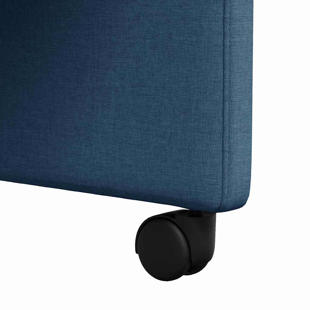 Spisebordsstole med hjul 2 pcs Blå 58 x 65 x 94 cm Stof