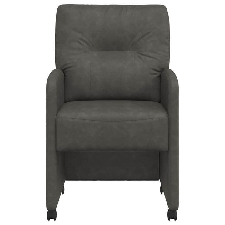Spisebordsstole med hjul 2 pcs Sort 57 x 67 x 95 cm Kunstlæder