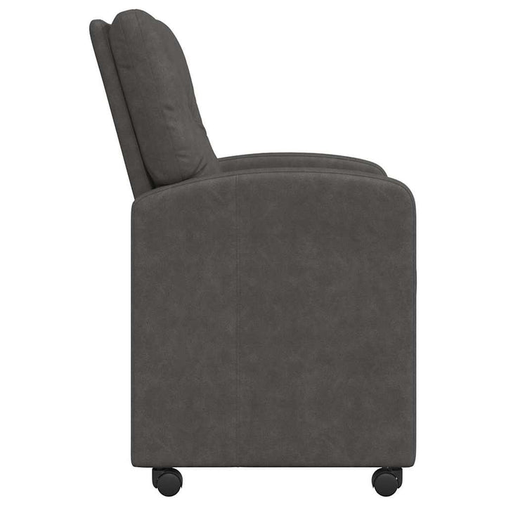 Spisebordsstole med hjul 2 pcs Sort 57 x 67 x 95 cm Kunstlæder