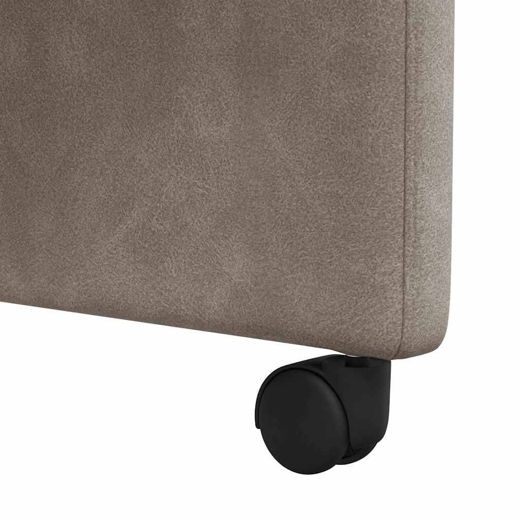 Spisebordsstole med hjul 2 pcs Grå 57 x 67 x 95 cm Kunstlæder