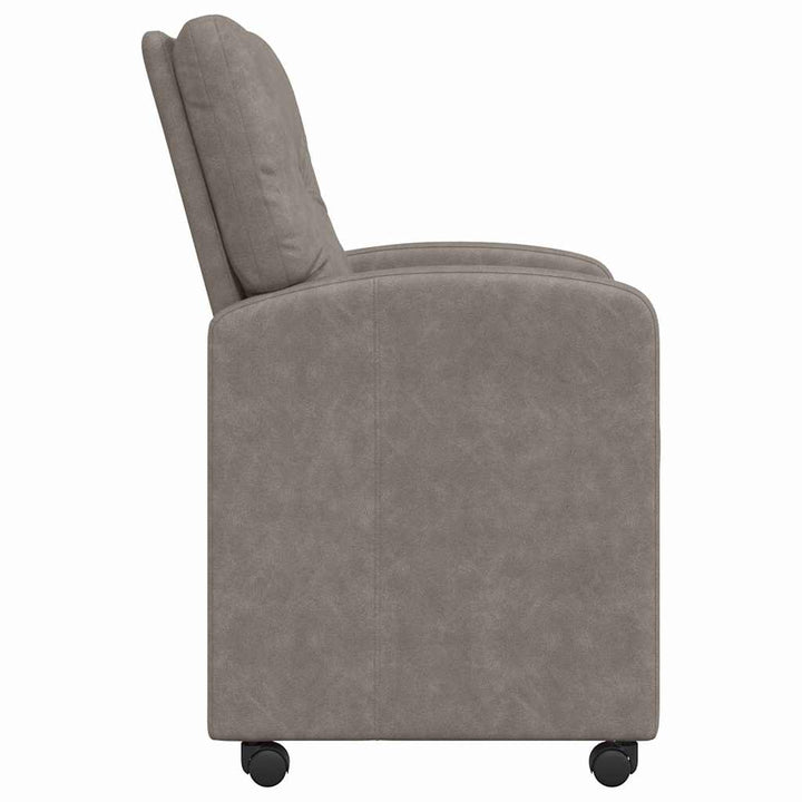 Spisebordsstole med hjul 2 pcs Grå 57 x 67 x 95 cm Kunstlæder