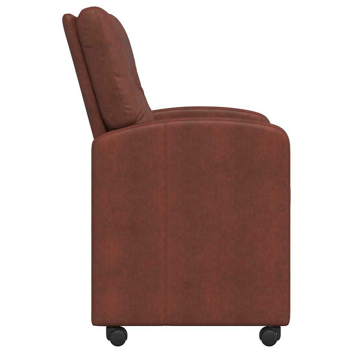 Spisebordsstole med hjul 2 pcs Skinnende brun 57 x 67 x 95 cm