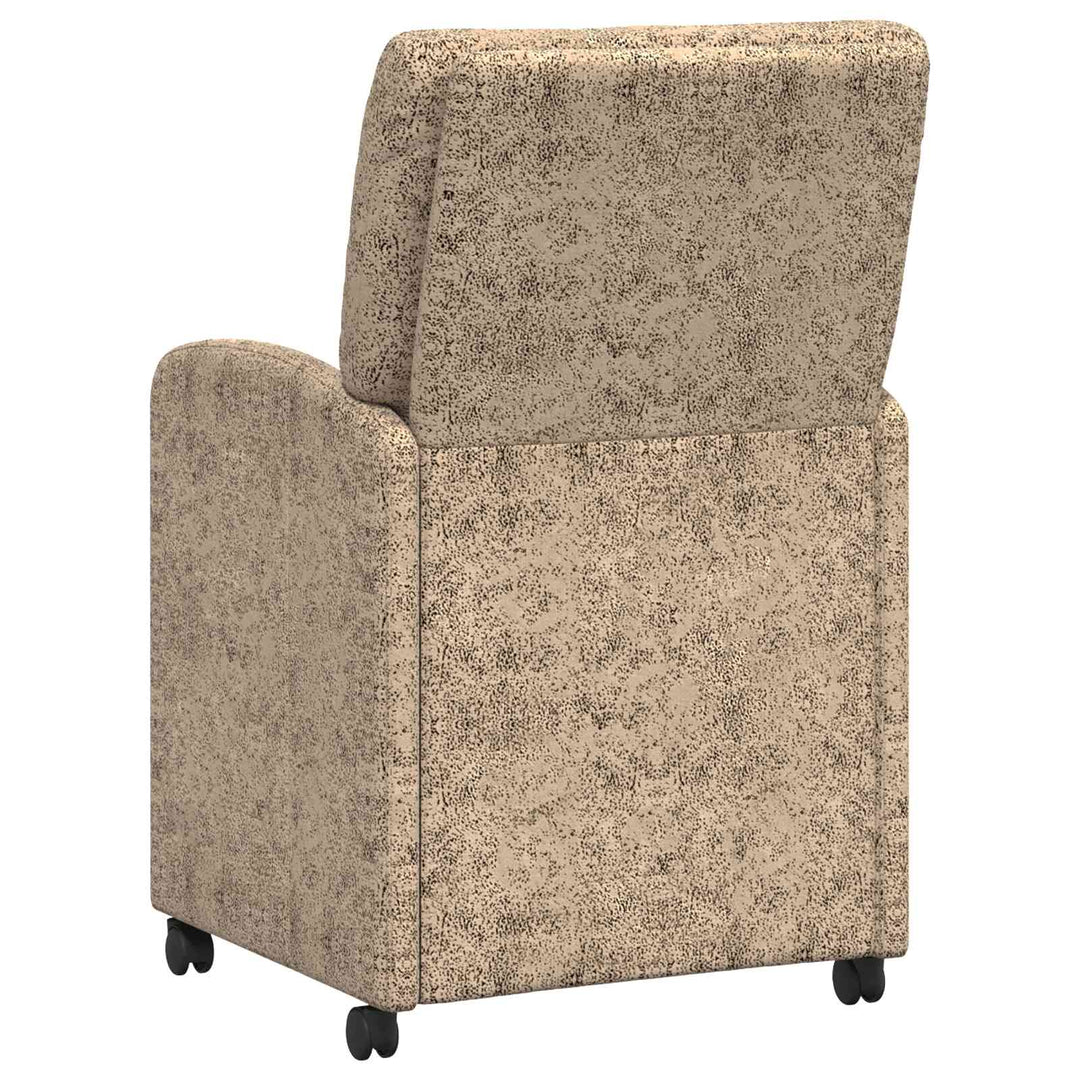 Spisebordsstole med hjul med hjul 2 pcs Lysegrå 57 x 67 x 95 cm