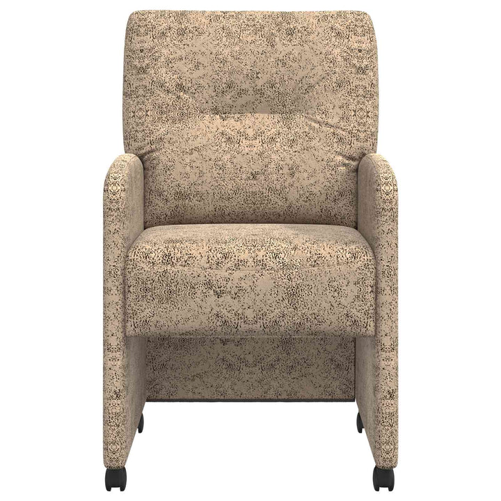 Spisebordsstole med hjul med hjul 2 pcs Lysegrå 57 x 67 x 95 cm