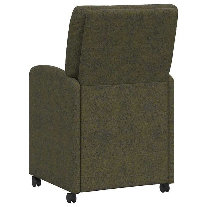 Spisebordsstole med hjul 2 pcs Army grøn 57 x 67 x 95 cm