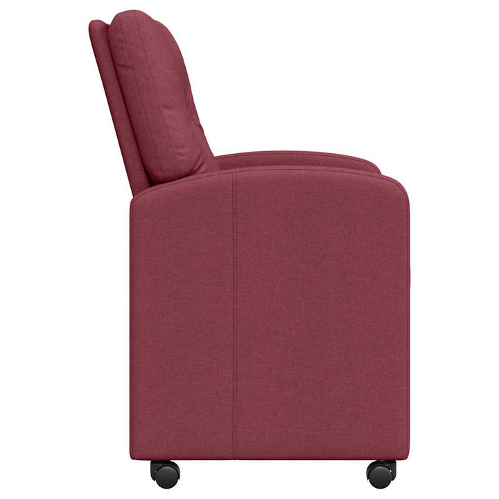 Spisebordsstole med hjul 2 pcs Vinrød 57 x 67 x 95 cm Stof