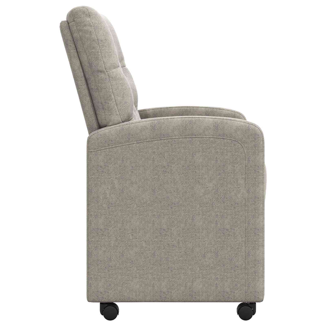 Spisebordsstole med hjul 2 stk. Faux Suede Læder Lysegrå