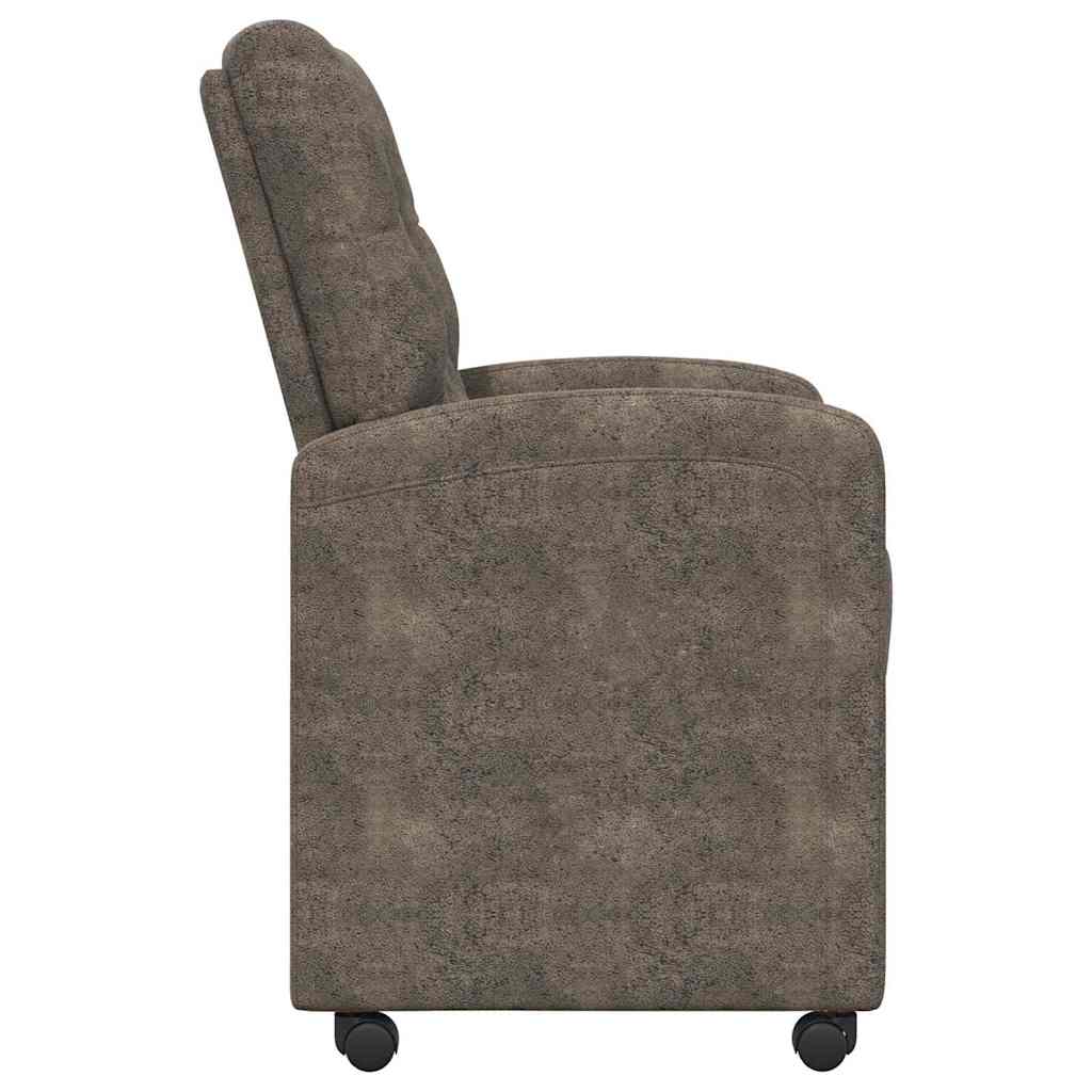 Spisebordsstole med hjul 2 pcs Mørkegrå 58 x 67 x 97 cm