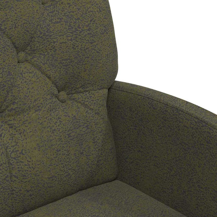 Spisebordsstole med hjul 2 stk. Faux Suede Læder Army grøn