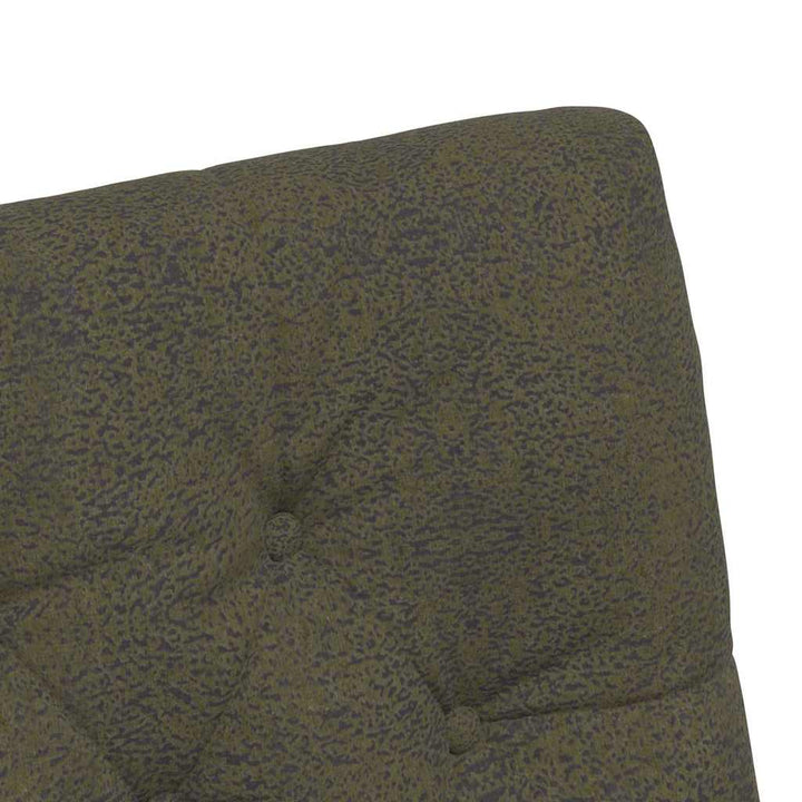 Spisebordsstole med hjul 2 stk. Faux Suede Læder Army grøn