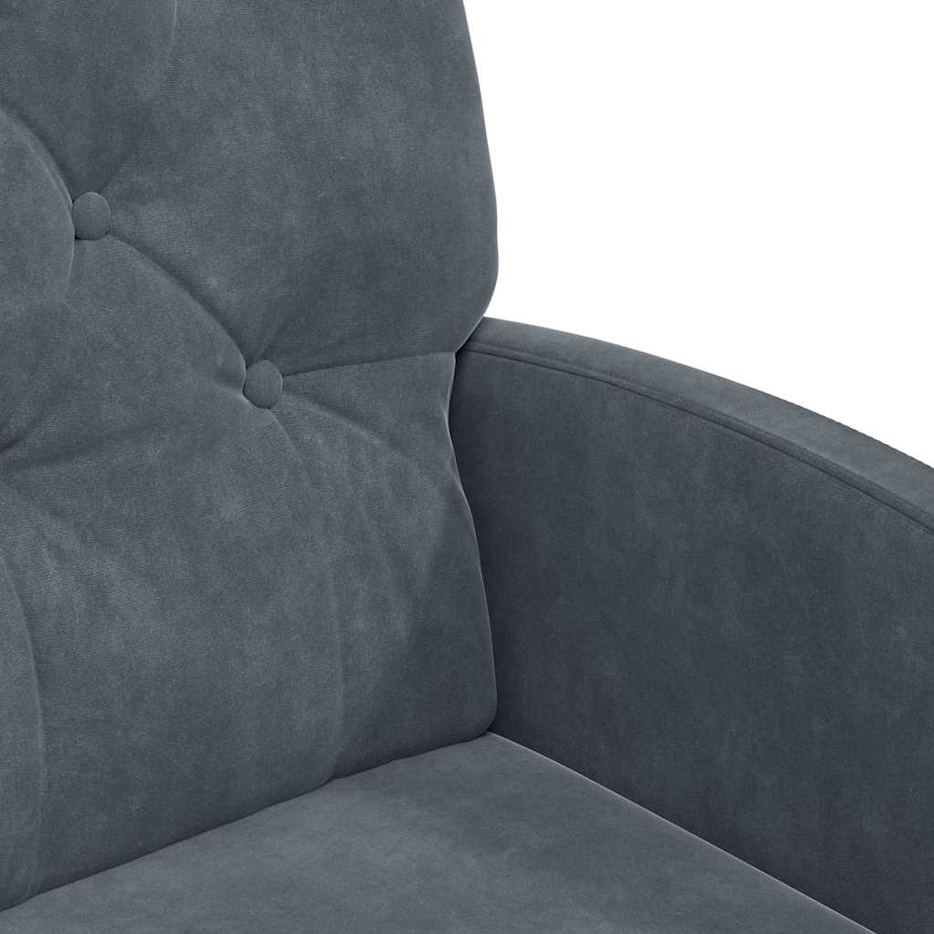 Spisebordsstole med hjul 2 pcs Mørkegrå 58 x 67 x 97 cm Fløjl