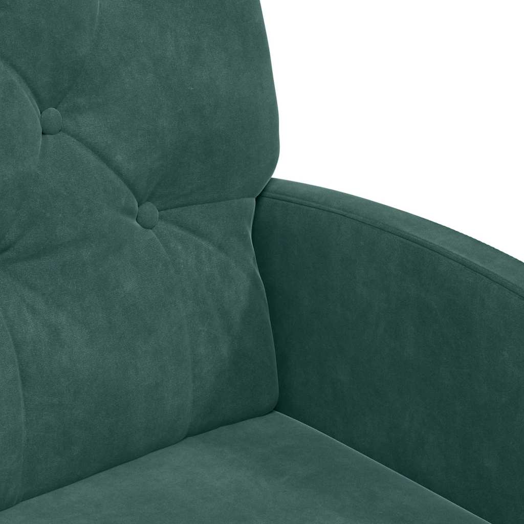 Spisebordsstole med hjul 2 pcs Mørkegrøn 58 x 67 x 97 cm Fløjl