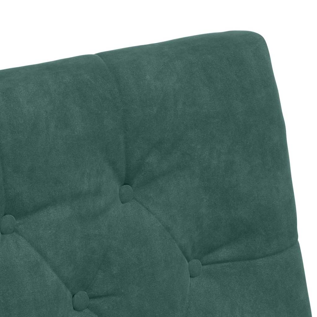 Spisebordsstole med hjul 2 pcs Mørkegrøn 58 x 67 x 97 cm Fløjl