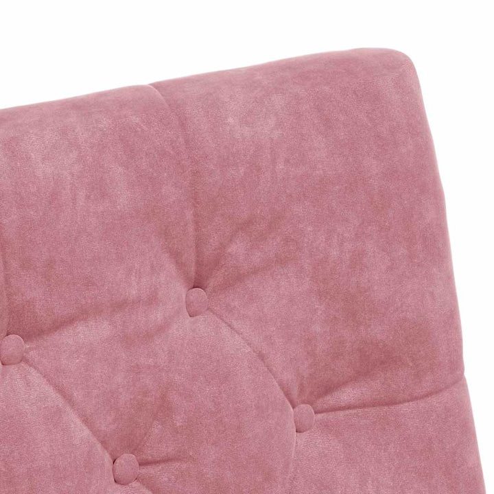 Spisebordsstole med hjul 2 stk. Fløjl Lyserød 58 x 67 x 97 cm