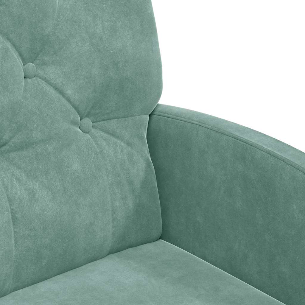 Spisebordsstole med hjul 2 pcs havgrøn 58 x 67 x 97 cm Fløjl