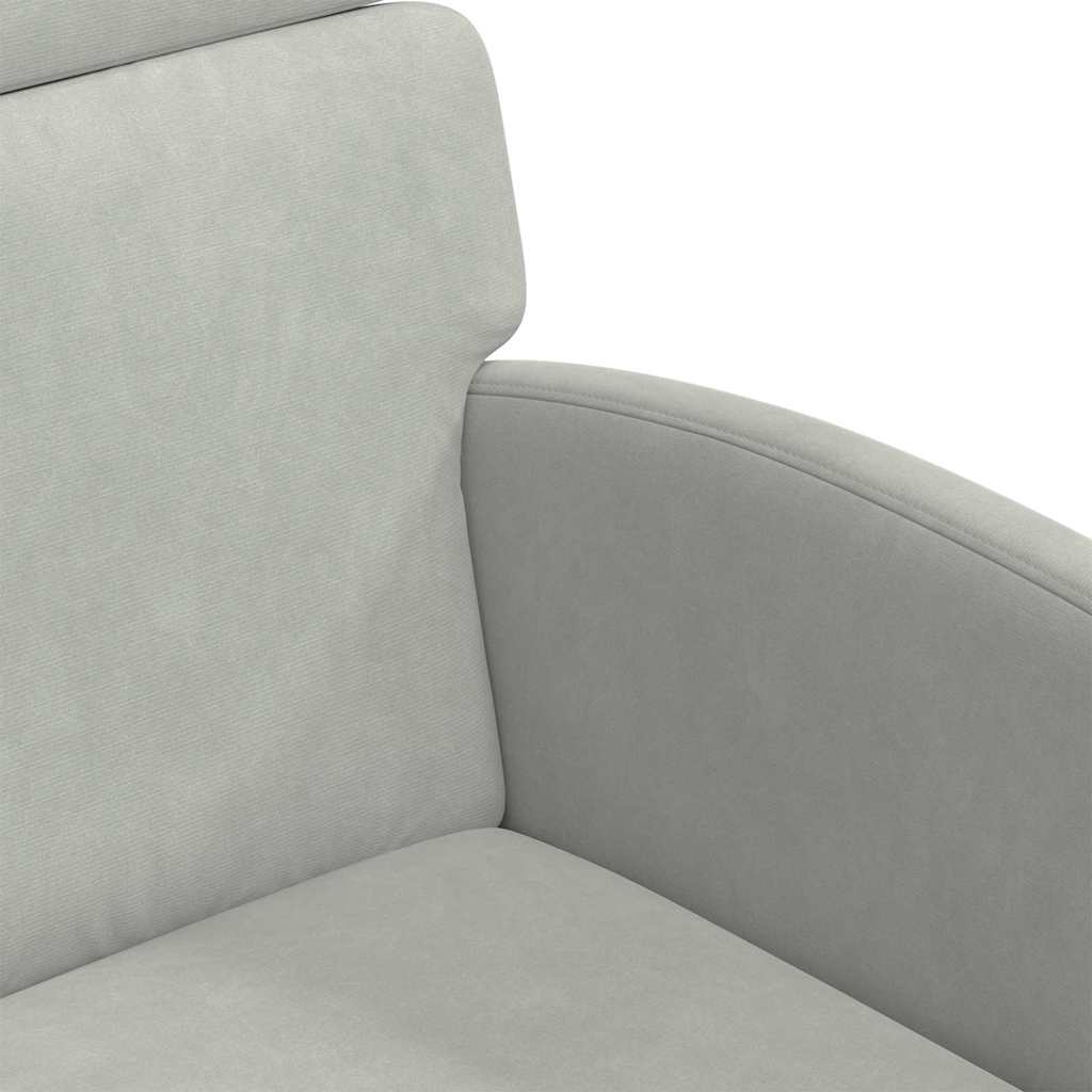 Spisebordsstole med hjul 2 pcs Lysegrå 58 x 65 x 98 cm Fløjl
