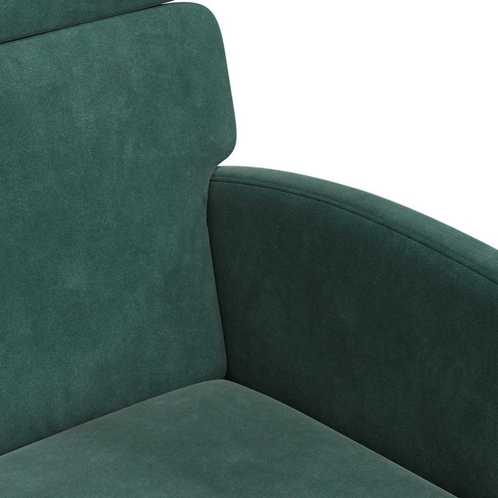 Spisebordsstole med hjul 2 pcs Mørkegrøn 58 x 65 x 98 cm Fløjl