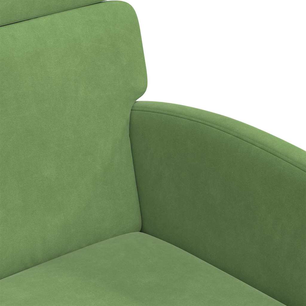 Spisebordsstole med hjul 2 pcs Lysegrøn 58 x 65 x 98 cm Fløjl