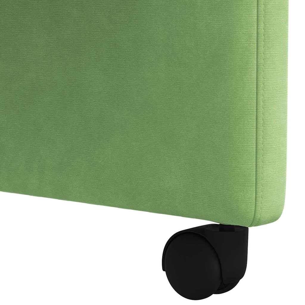 Spisebordsstole med hjul 2 pcs Lysegrøn 58 x 65 x 98 cm Fløjl