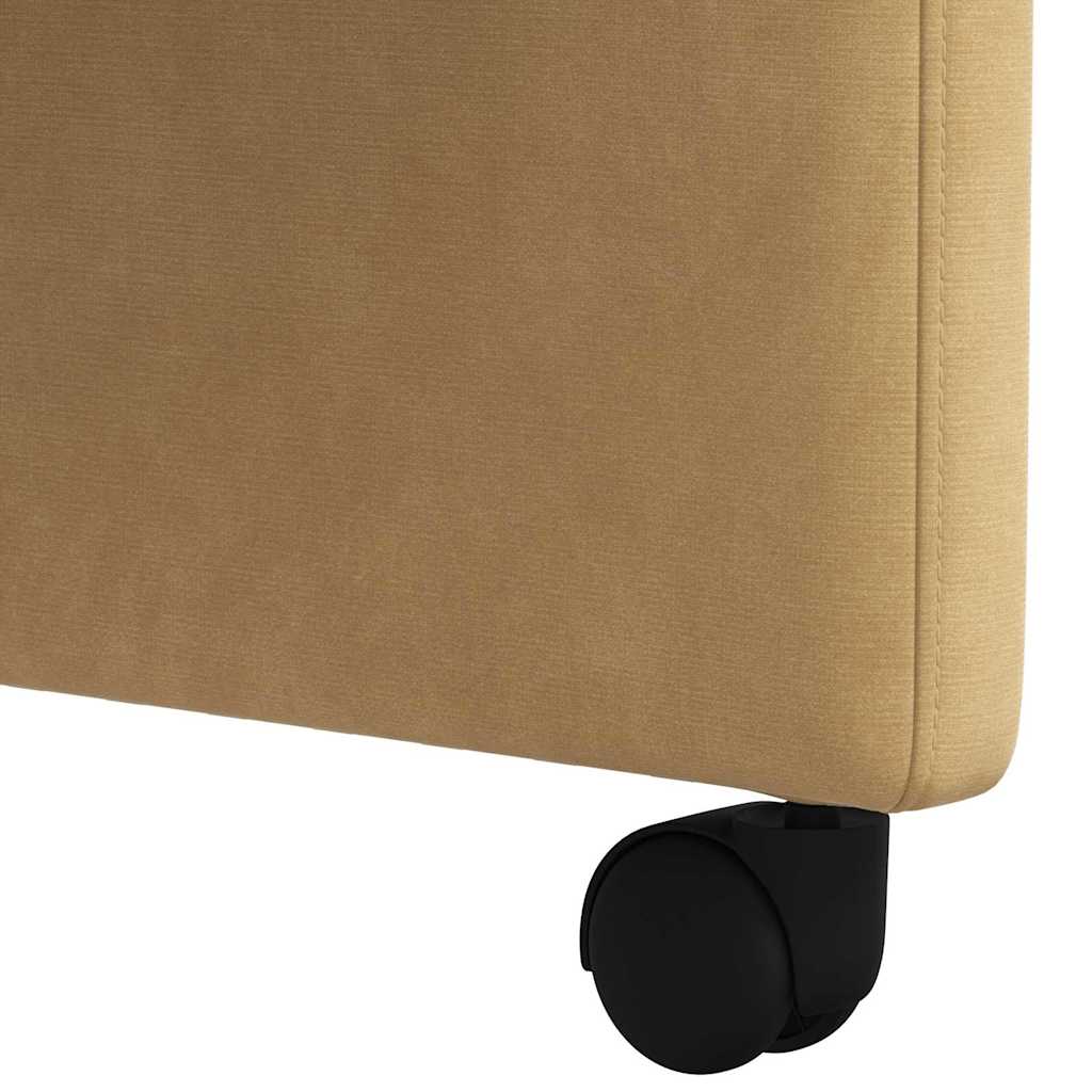 Spisebordsstole med hjul 2 pcs Brun 58 x 65 x 98 cm Fløjl
