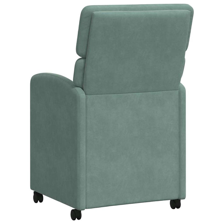 Spisebordsstole med hjul 2 pcs havgrøn 58 x 65 x 98 cm Fløjl