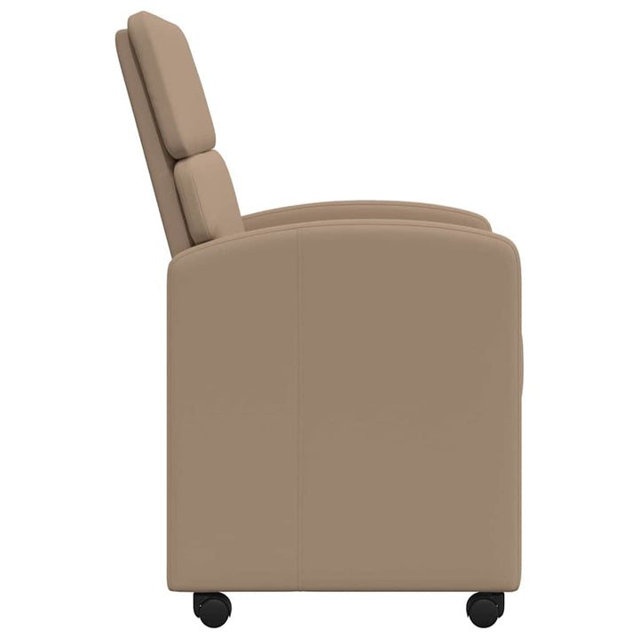 Spisebordsstole med hjul 2 pcs Cappuccino 58 x 65 x 98 cm