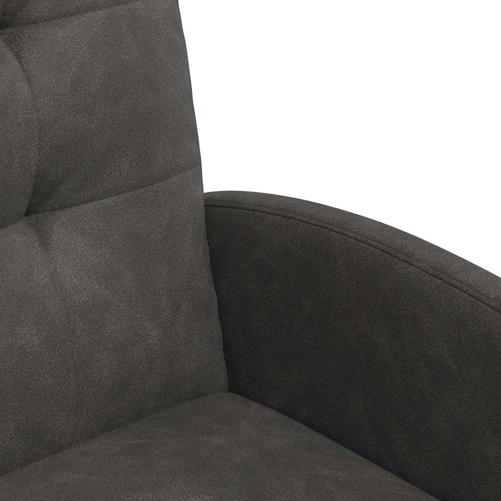 Spisebordsstole med hjul 2 pcs Sort 58 x 67 x 97 cm Kunstlæder