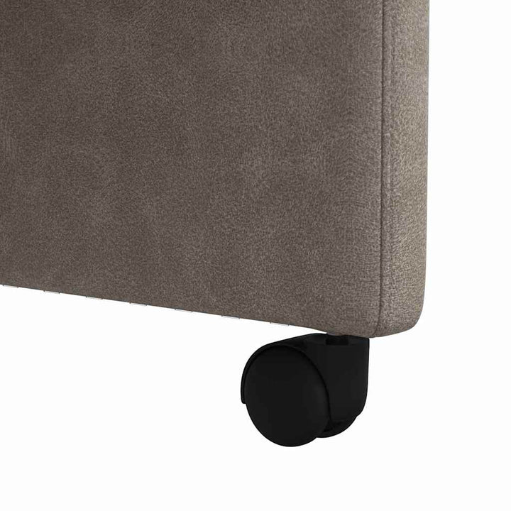 Spisebordsstole med hjul 2 pcs Grå 58 x 67 x 97 cm Kunstlæder